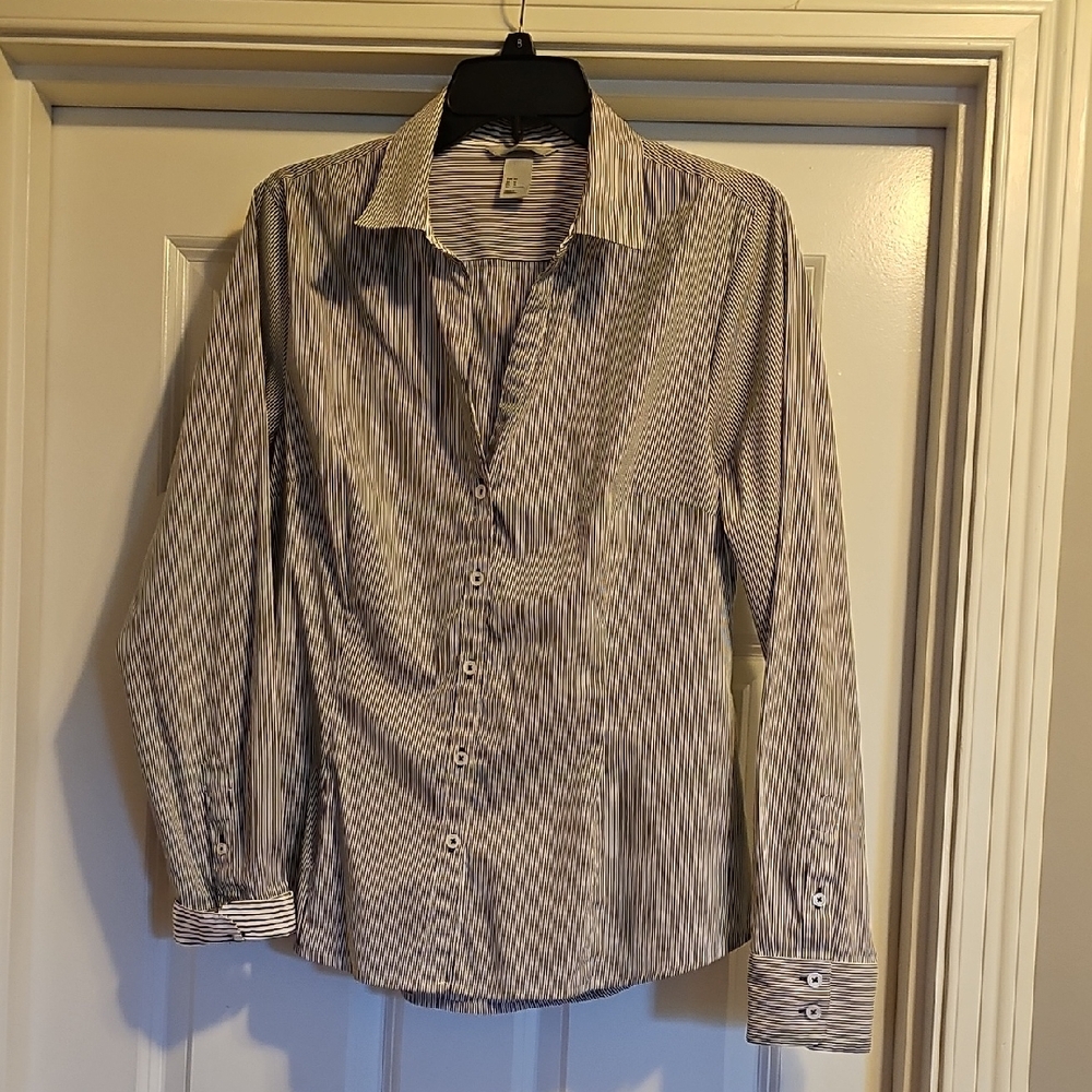 H&M Black and White Striped Shirt